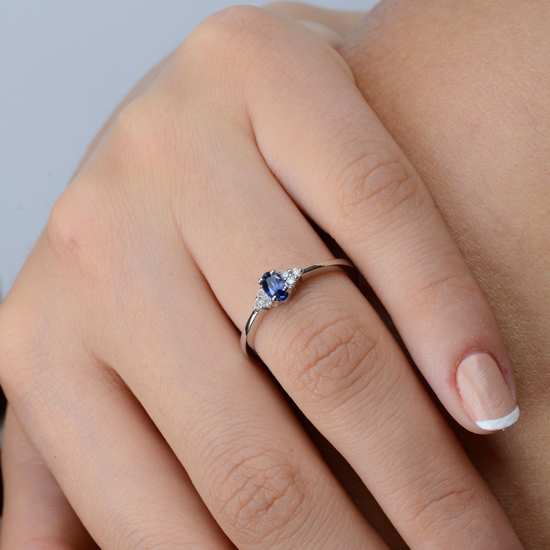 0,55 Karat Safir Pırlanta Yüzük