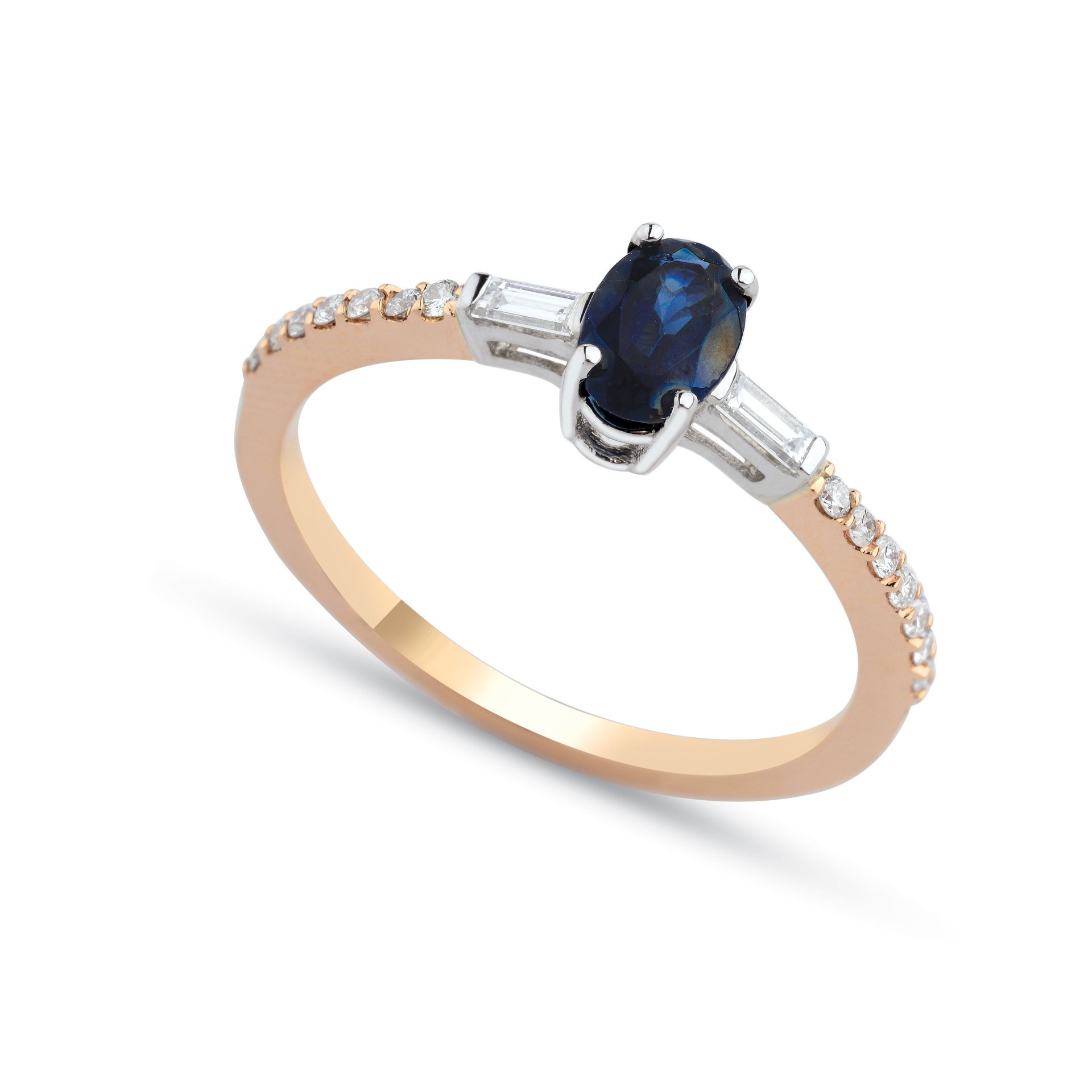 0,70 Karat Safir Pırlanta Yüzük