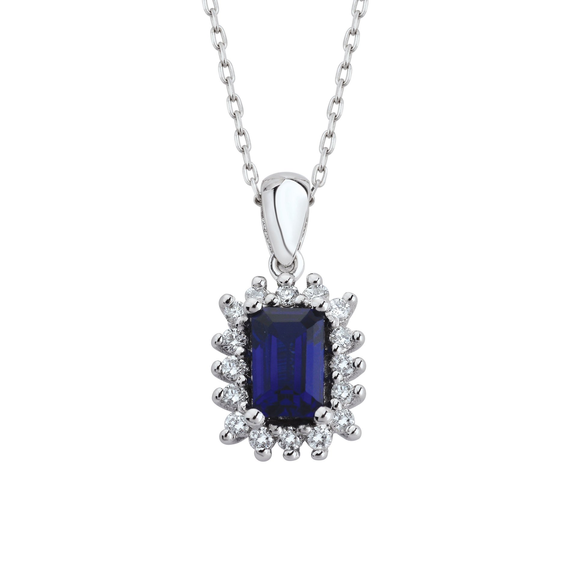 1,45 Karat Safir Pırlanta Kolye