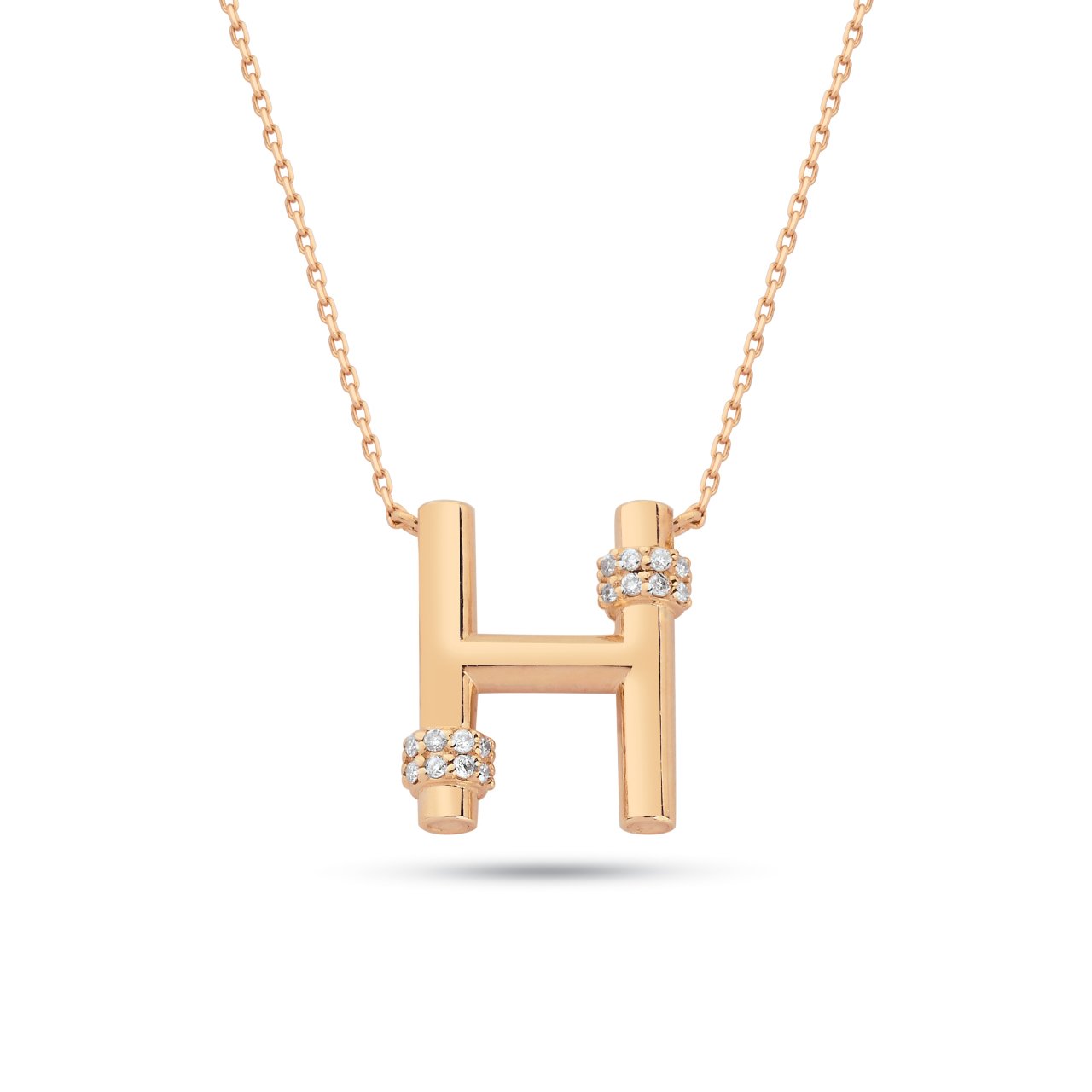 0,06 Karat Pırlanta Harf Kolye