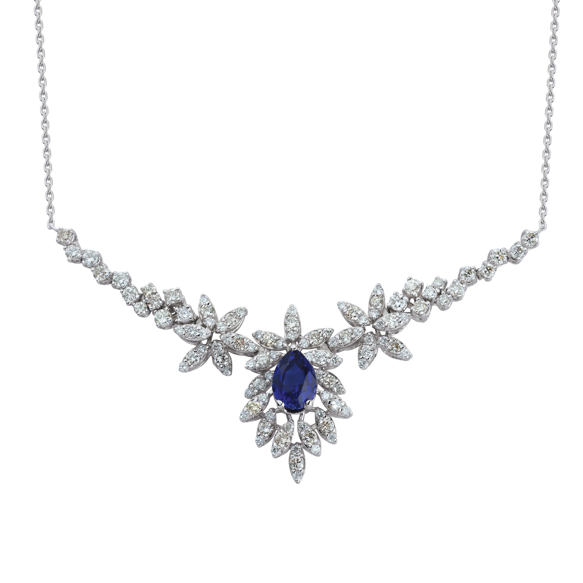 2,32 Karat Safir Pırlanta Kolye