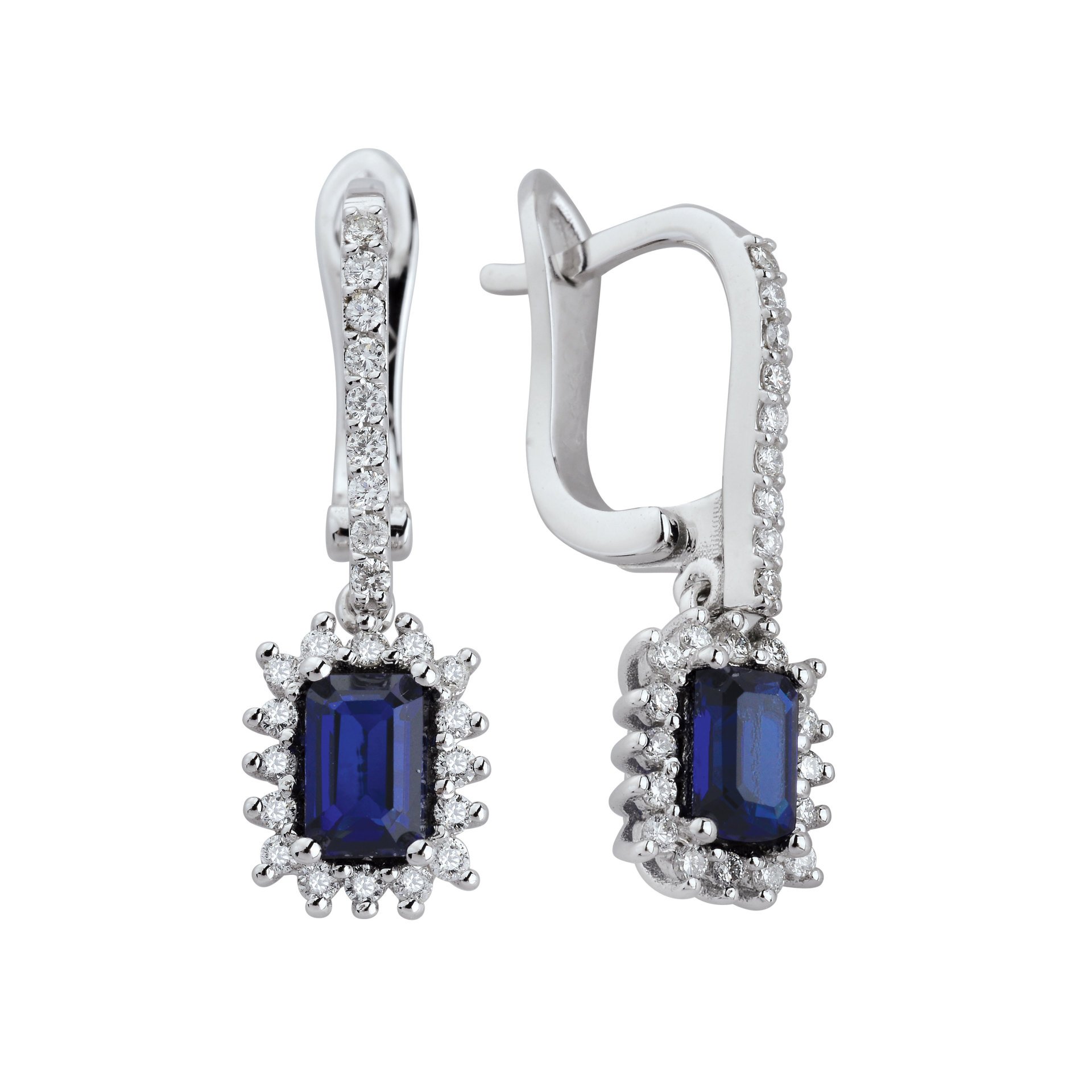 3,00 Karat Safir Pırlanta Küpe