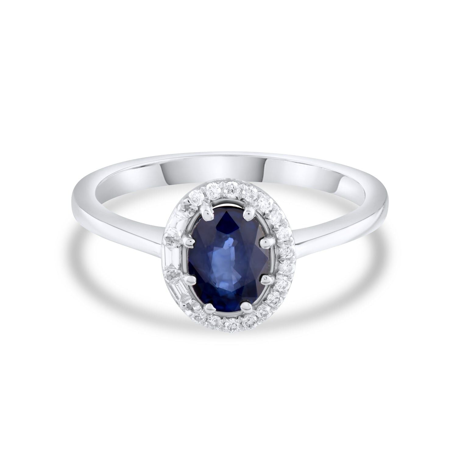 1,11 Karat Pırlanta Oval Safir Yüzük