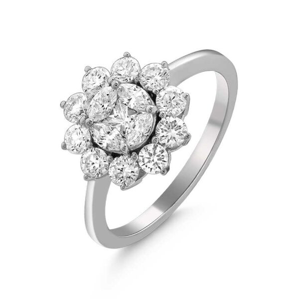 1,11 Karat Pırlanta Papatya Yüzük