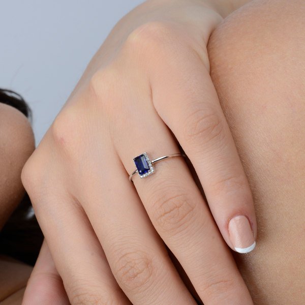 0,15 Karat Safir Pırlanta Yüzük