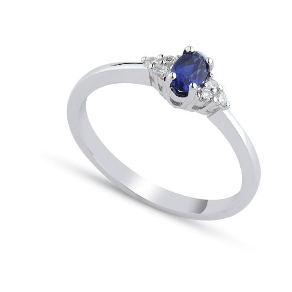 0,55 Karat Safir Pırlanta Yüzük
