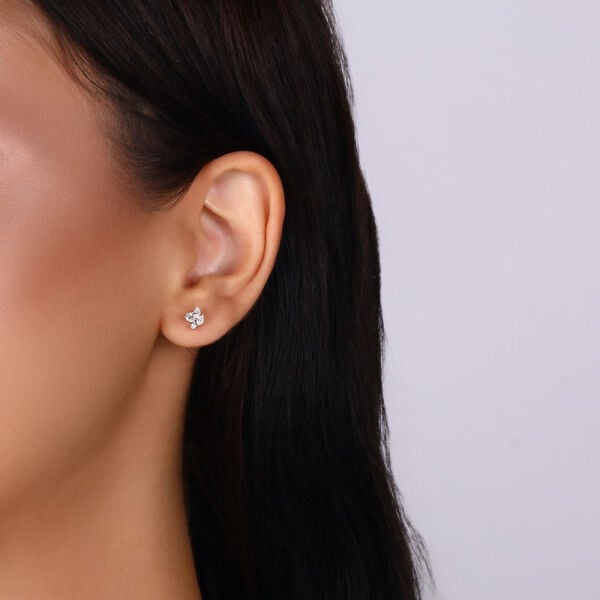 0,20 Karat Pırlanta Tragus Küpe - Piercing