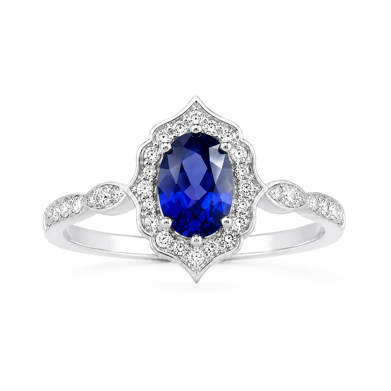 0,25 Karat Safir Model E Renk SI Berraklık Pırlanta Yüzük