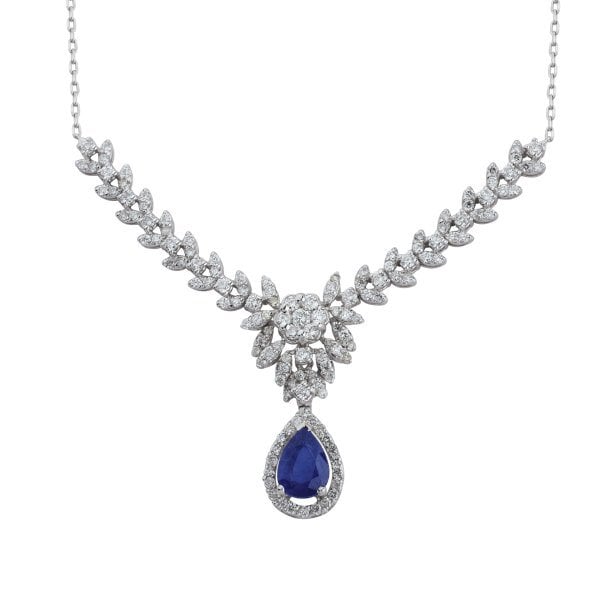 3,05 Karat Safir Pırlanta Kolye