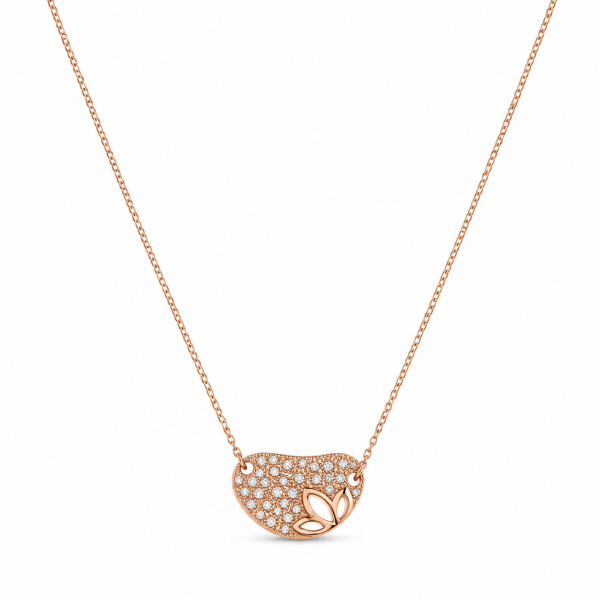 0.25 Karat G VS Yaprak Detaylı Pırlanta Kolye