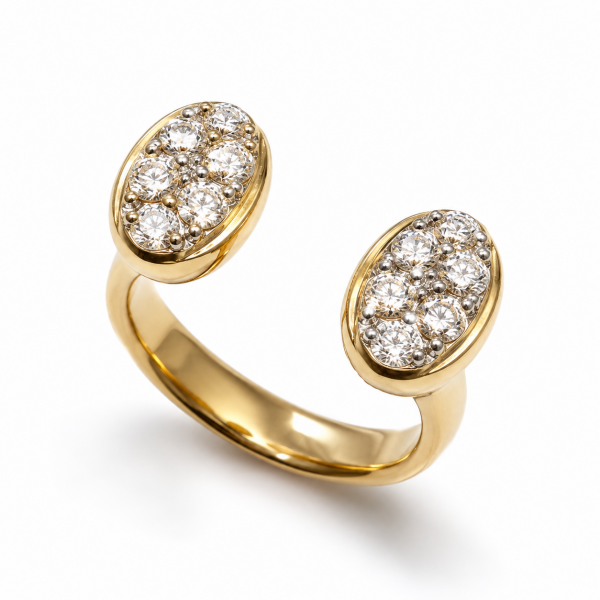 0.85 Karat G VS Çift Oval Pırlanta Yüzük
