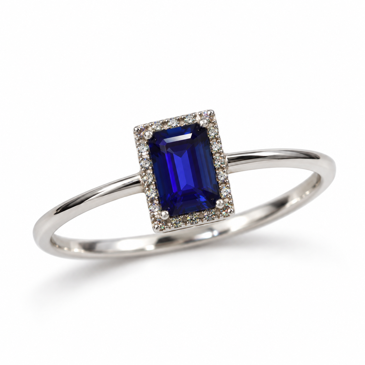 0.78 Karat Safir Pırlanta Yüzük