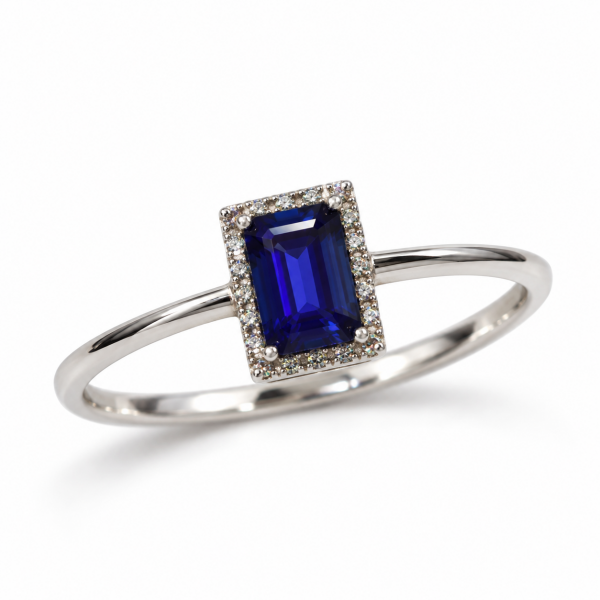 0.78 Karat Safir Pırlanta Yüzük