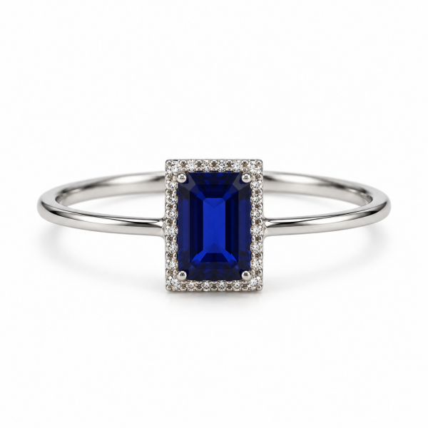 0.78 Karat Safir Pırlanta Yüzük