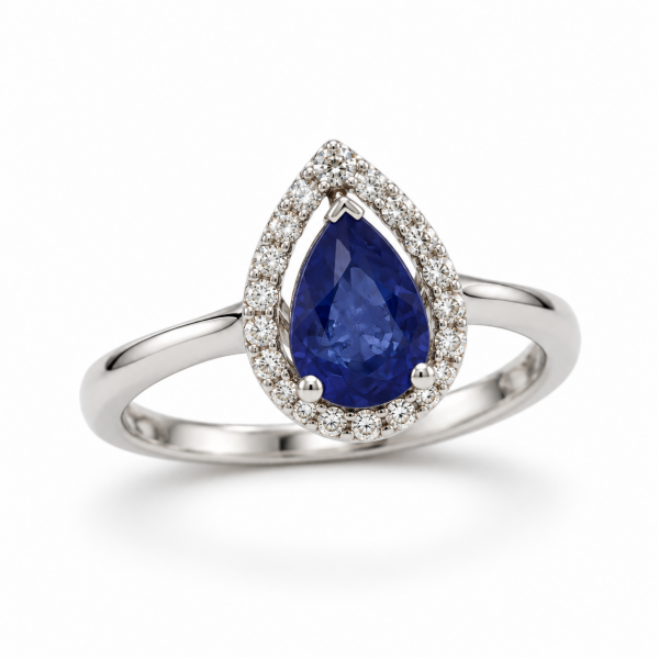1.28 Karat Safir Pırlanta Yüzük