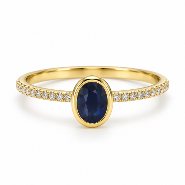 0.27 Karat Safir Pırlanta Yüzük