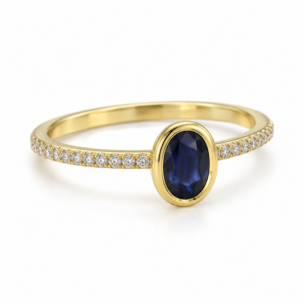 0.27 Karat Safir Pırlanta Yüzük