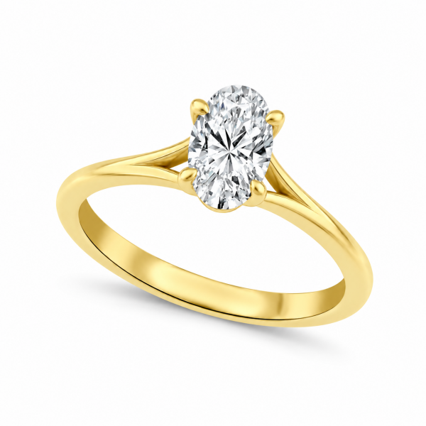 0.50 Karat Oval Pırlanta Tektaş Yüzük