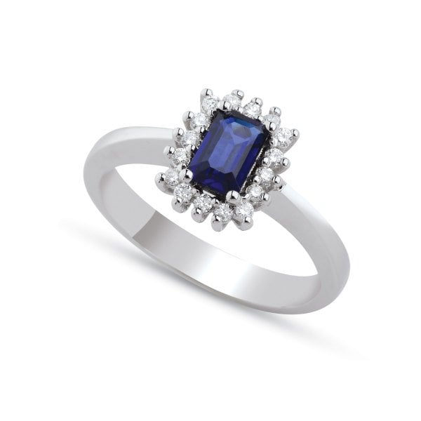 0,95 Karat Safir Pırlanta Yüzük