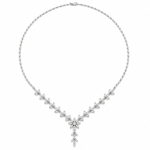 1.03 Karat G SI Y Model Pırlanta Beyaz Altın Gerdanlık