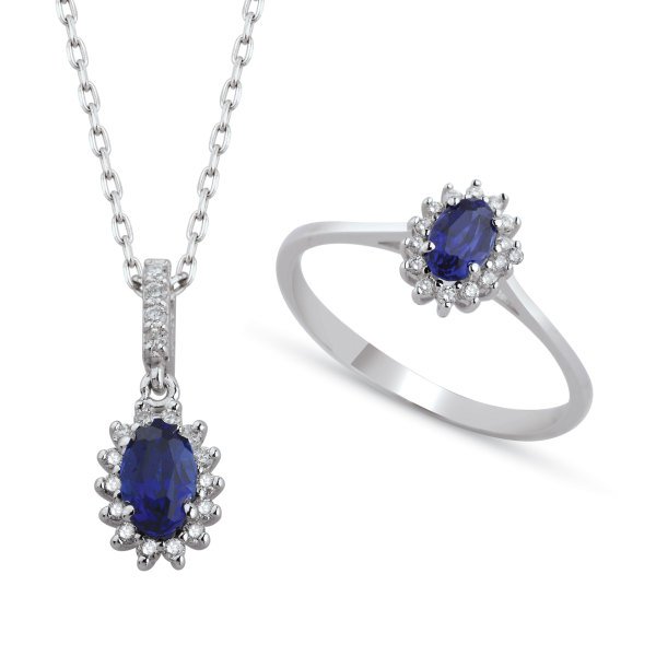 0,23 Karat Safir Pırlanta Yüzük