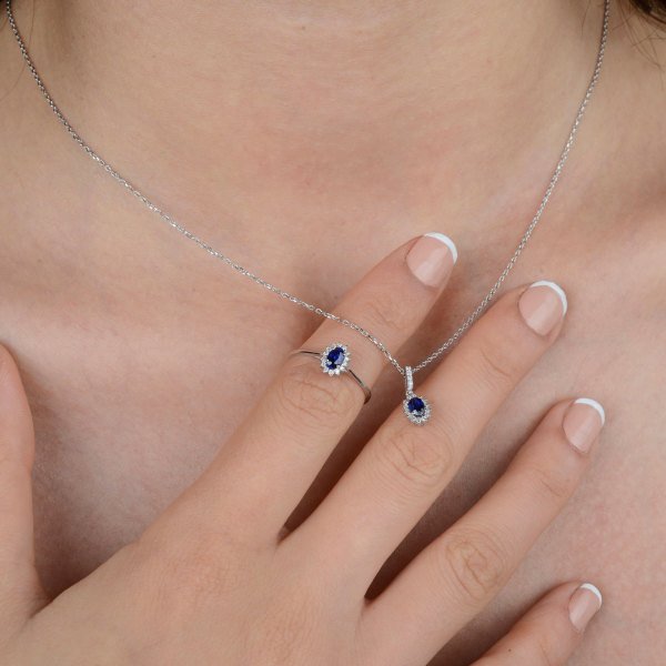0,23 Karat Safir Pırlanta Yüzük