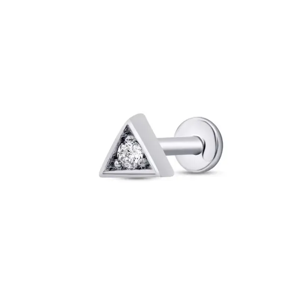 0.01 Karat Pırlanta Üçgen Tragus Piercing