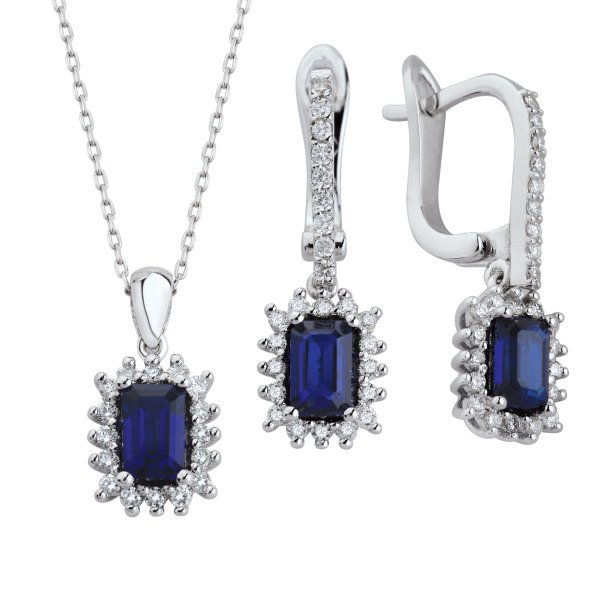 1,45 Karat Safir Pırlanta Kolye
