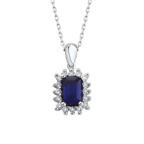 1,45 Karat Safir Pırlanta Kolye