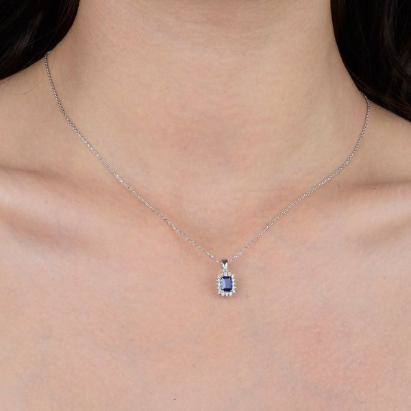 1,45 Karat Safir Pırlanta Kolye