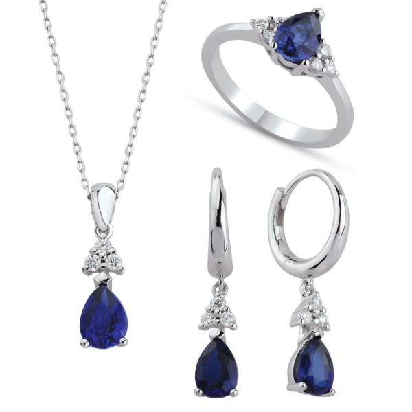 1,18 Karat Safir Pırlanta Kolye