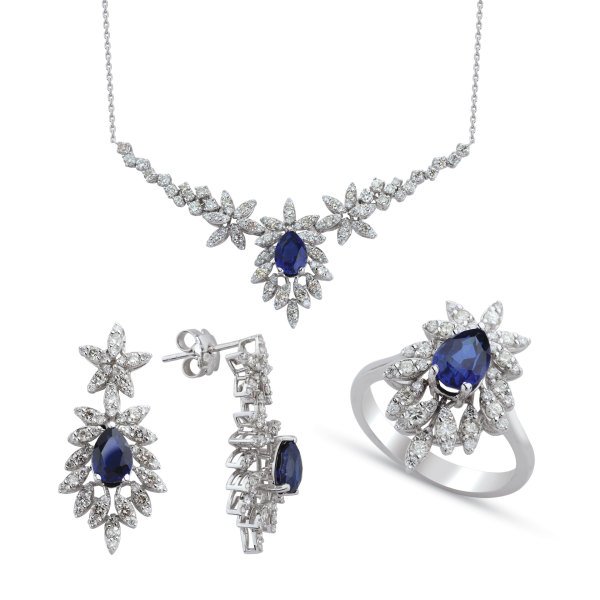 2,32 Karat Safir Pırlanta Kolye