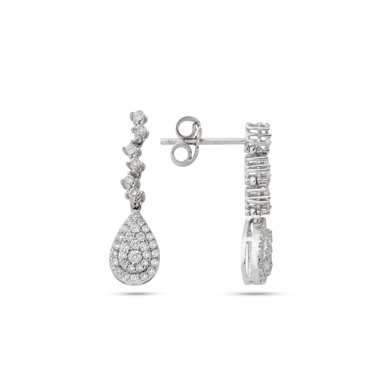 0,42 Karat Pırlanta Küpe