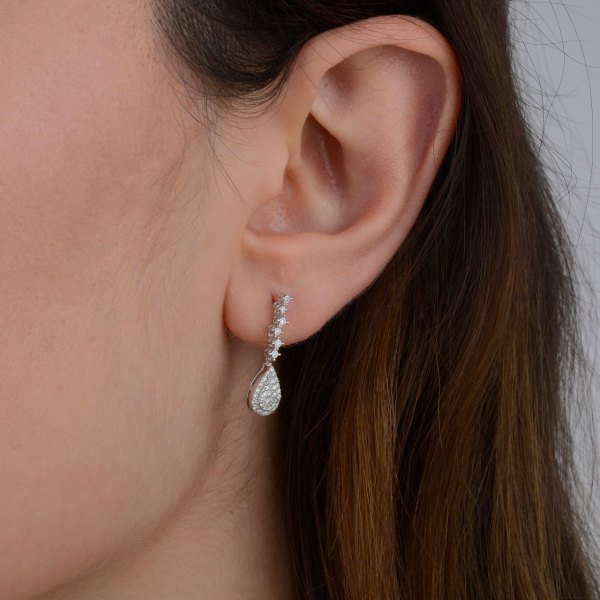 0,42 Karat Pırlanta Küpe