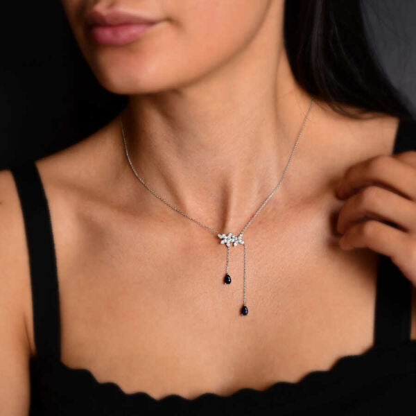 1,49 Karat Pırlanta Safir Kolye