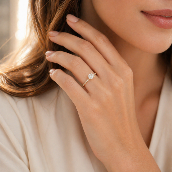 0.47 Karat G Renk VS Berraklık Tektaş Pırlanta Yüzük